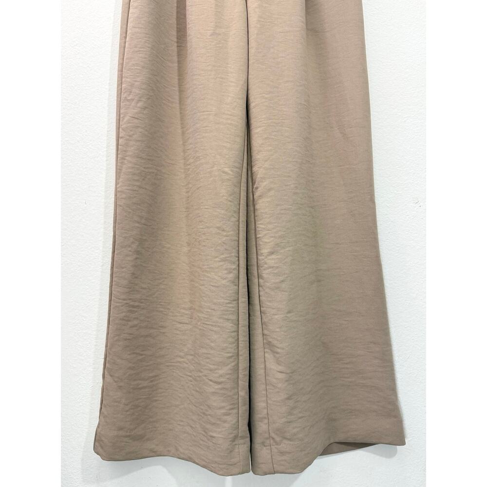 Abercrombie & Fitch Sloane Tailored Wide Leg Pants Cream Size 27/4R High Rise - Picture 5 of 12